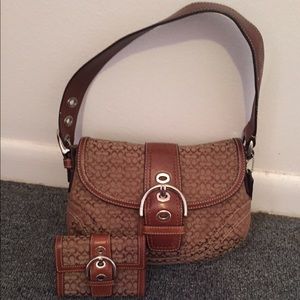 Coach purse with matching wallet